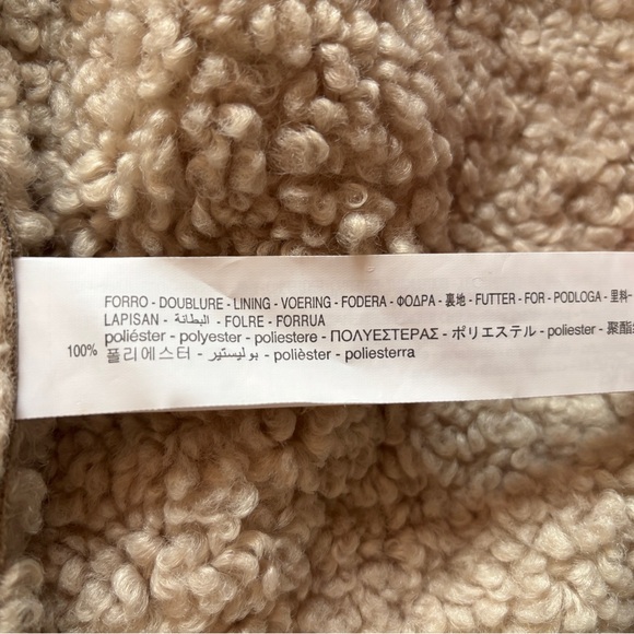 Zara Light Tan Shearling Coat for girls - Picture 4 of 4